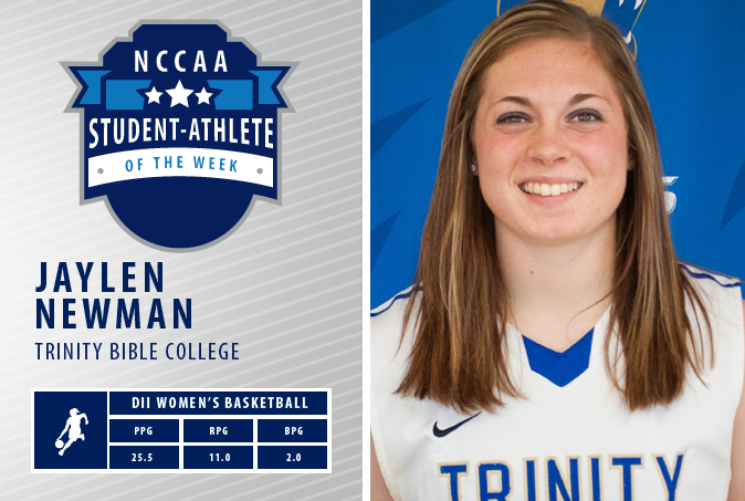 Newman Named NCCAA Student-Athlete of the Week for 2nd Time