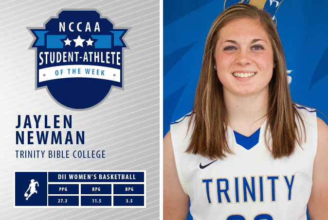 Newman Named NCCAA Student-Athlete of the Week for a 3rd Time