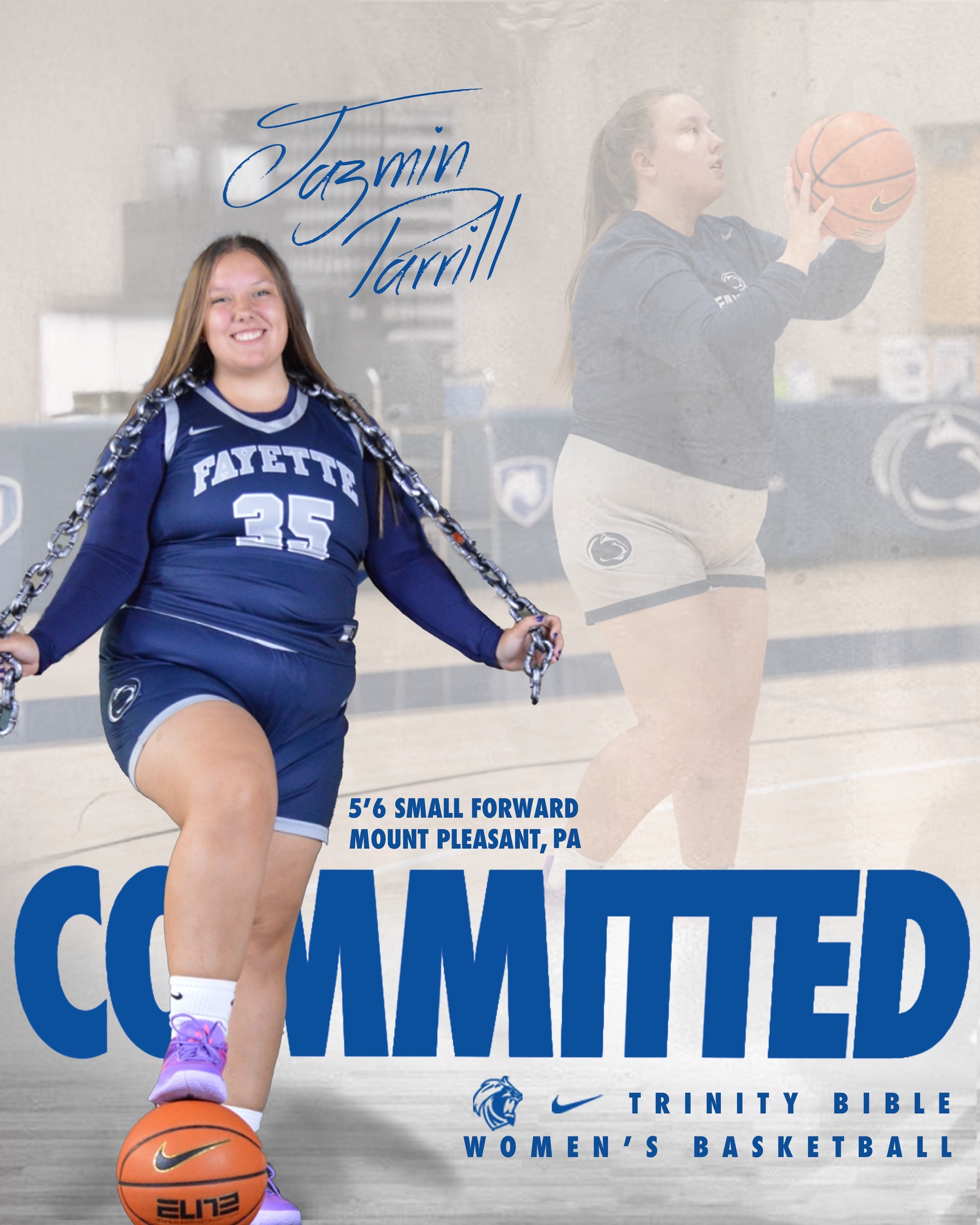 Jazmin Parrill Commits to Women's Basketball!
